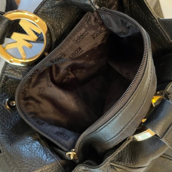 MICHAEL KORS | Fulton Pebbled Black Leather Tote bag and Wallet-EUC - Picture 11 of 16